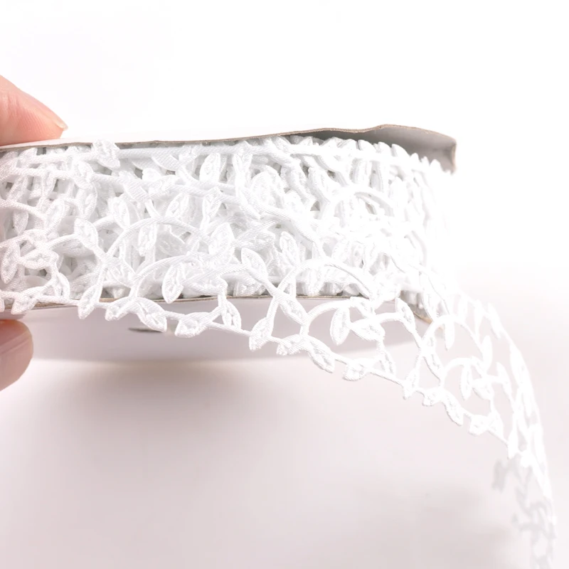 Width 3cm Leaf Lace Ribbons For DIY Embroidered Fabric Decoration Sewing Accessories Handmade Headdress Bow Gift Materials c2424