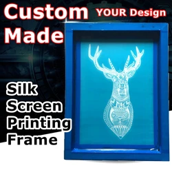 Custom Screen Printing Frame Custom-made Silk Screen Printing Stencil Wooden Frame Screen with Your Own LOGO Design