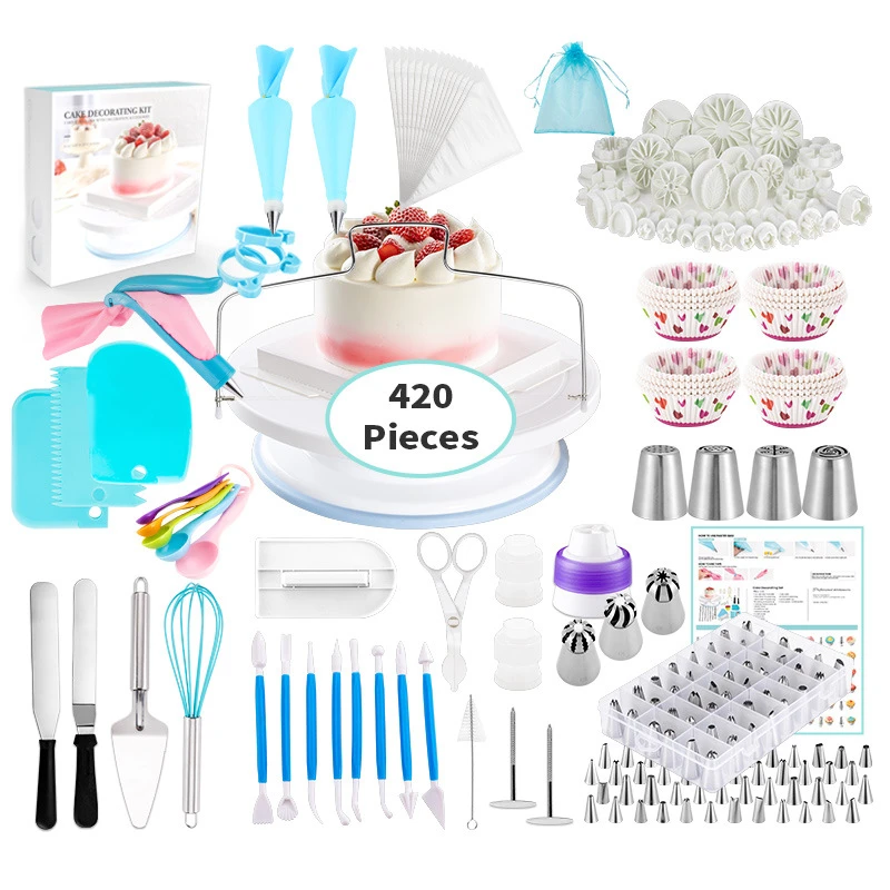 420pcs Cake Decorating Tools Baking suit household cake decoration Tool Cream Nozzle Cupcakes Kitchen Baking Tools