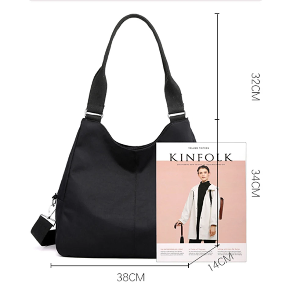 2024 Summer Style Causual Nylon Tote Fashion Messenger Shoulder Bag Nylon Handbag Large Capacity Big Women\'s Tote Shopping Bag