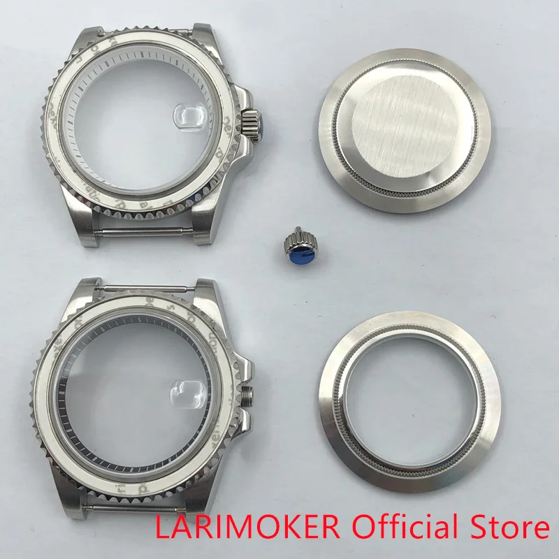 LARIMOKER 40MM Stainless Steel Waterproof Casing Black/white Shadow Suitable PT500 NH35 24Jewelry Mechanical Watch Movement