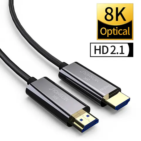 8K Optical Fiber HDMI-compatible 2.1 Cable ARC HDR 4K 120Hz Cable for PS5 Samsung QLED TV Amplifier