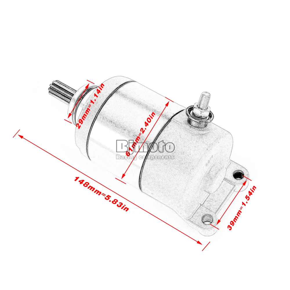 Motorrad-Anlasser für Kawasaki KLX450R 2008-2019 KLX140 KLX140L KLX140G KLX150L KLX125S KLX140S KLX150S 21163-0038 – Detail 2