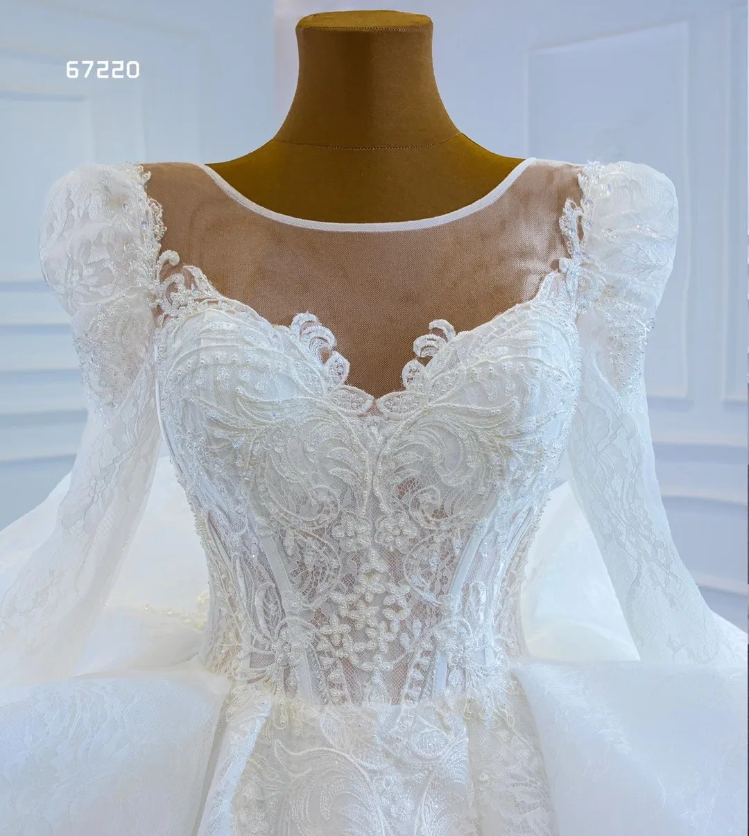 RSM Collection Puffy Ball Gown Wedding Dress 2021 Princess Bride Sexy Sweetheart Beading Appliques Lace Up Bridal Dresses Robe D