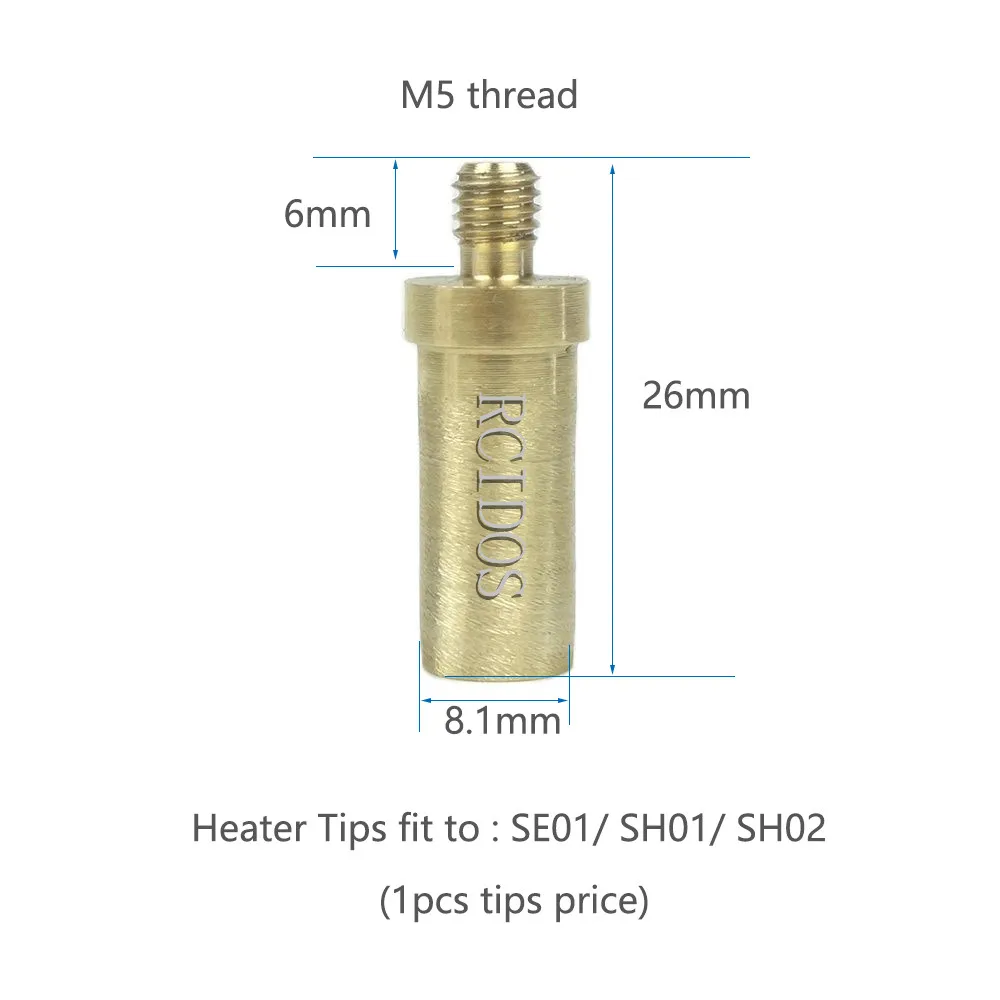 SE01/SH01/SH02 RCIDOS Electric Leather Edge Creaser Heater Part, Leather creasing machine Handle/ Control Box, M5 Thread Head