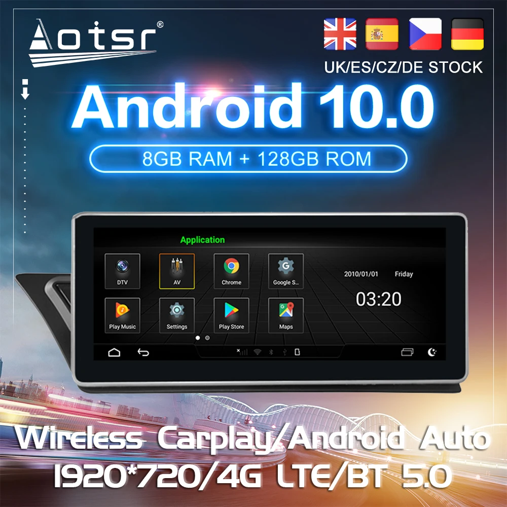 Android 10 For AUDI A4 B8 8K Audi A5 8T 8F 2008~2016 Car DVD PX6 GPS Navigation Carplay Auto Radio Stereo Multimedia Player 2din