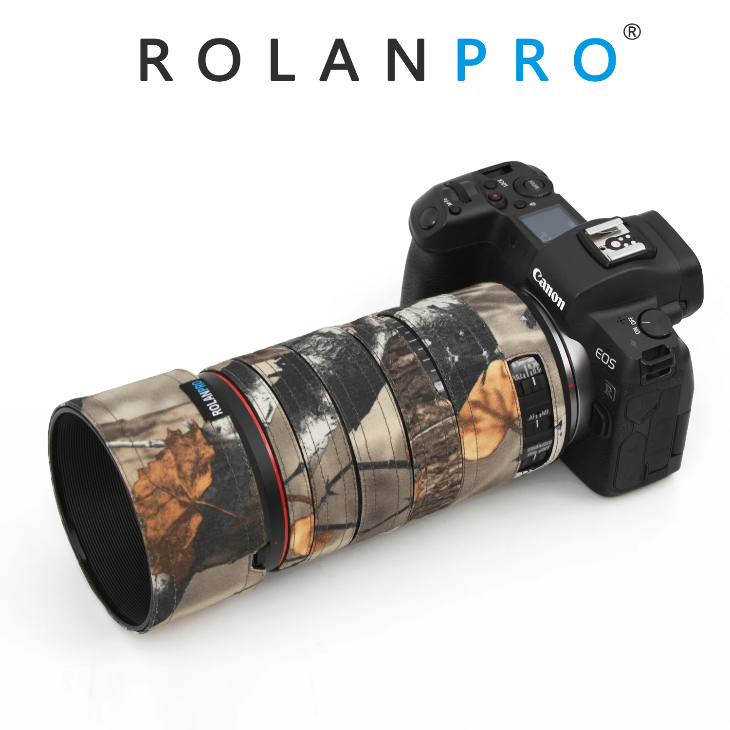 

ROLANPRO Lens Coat Case for Canon RF 100mm F2.8 L MACRO IS USM Lens Camouflage Lens Clothing Rain Cover Lens Sleeve Guns Case