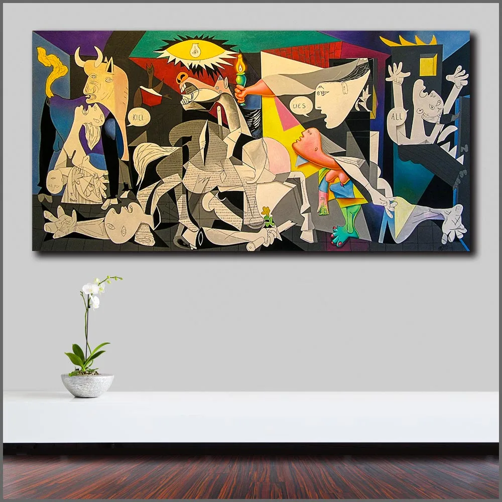 

Pablo-Picasso-Guernica Popular Art Canvas Painting Print Living Room Home Decor Modern Wall Art Oil Painting Poster Unframed