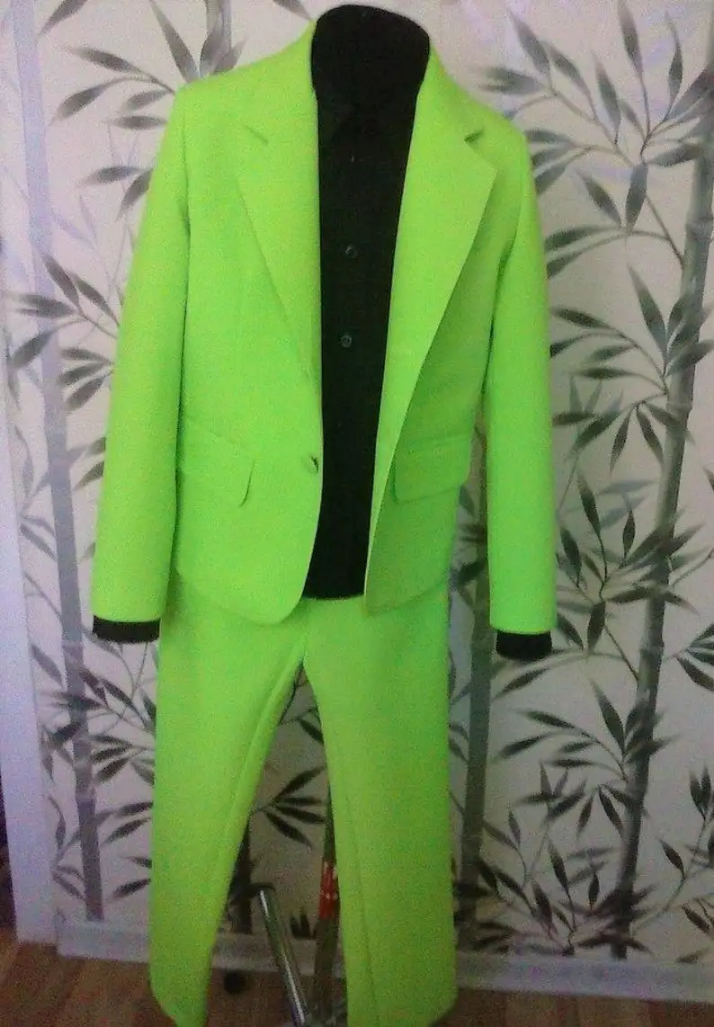 Conjunto Formal de chaqueta y pantalones para niños, traje de 2 piezas para cenas de boda, color azul y naranja, 2020