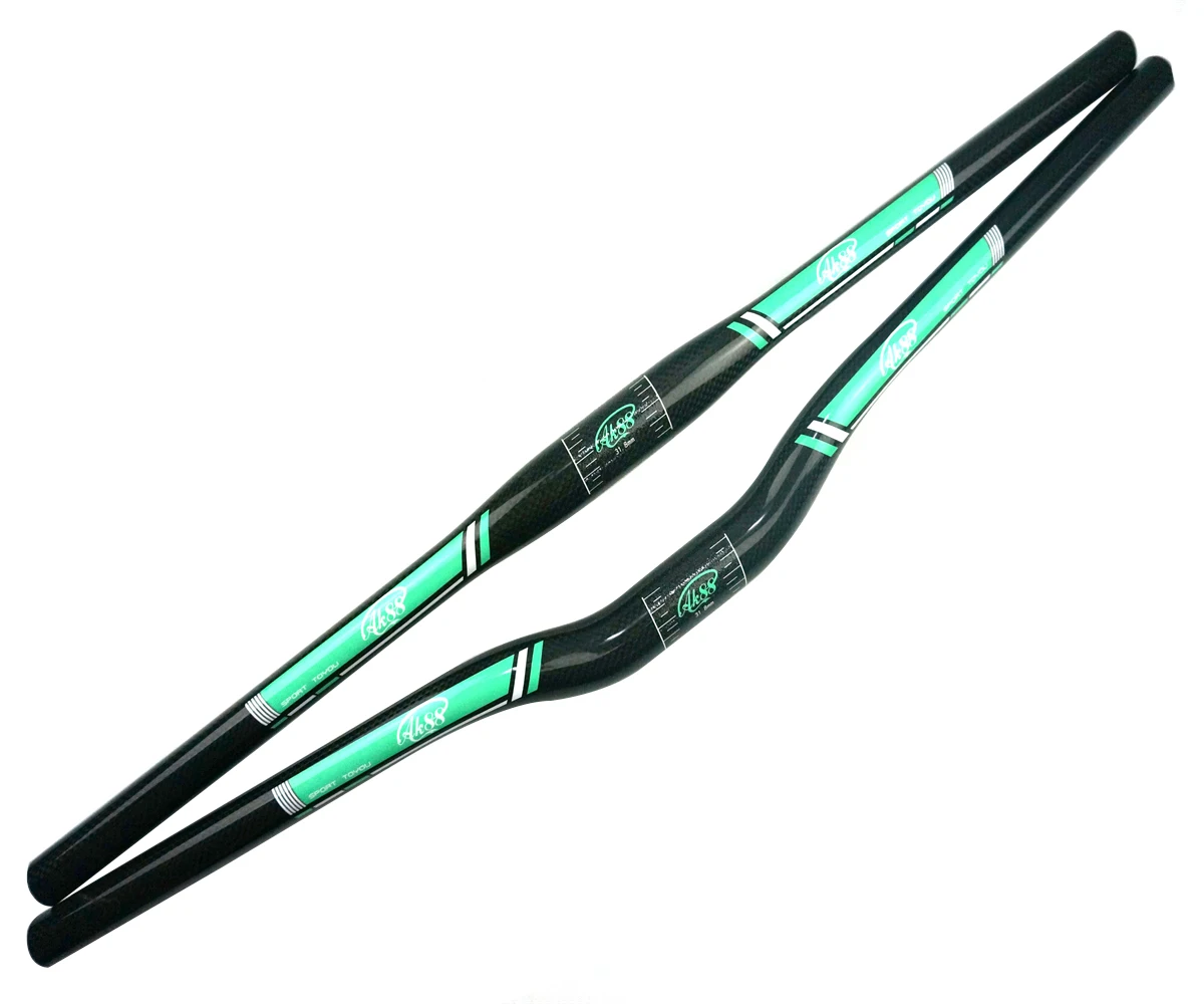 

New AK88 Full carbon fiber bike parts handlebar straight to and yan put green