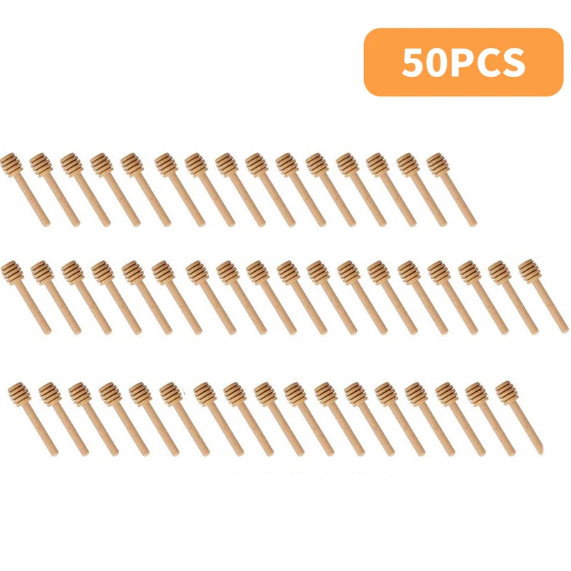 Hoge Kwaliteit Honing Roer Bar Mengen Handvat Pot Lepel Praktische 100Pc Houten Dipper Honing Lange Stok Levert Honing Keuken gereedschap