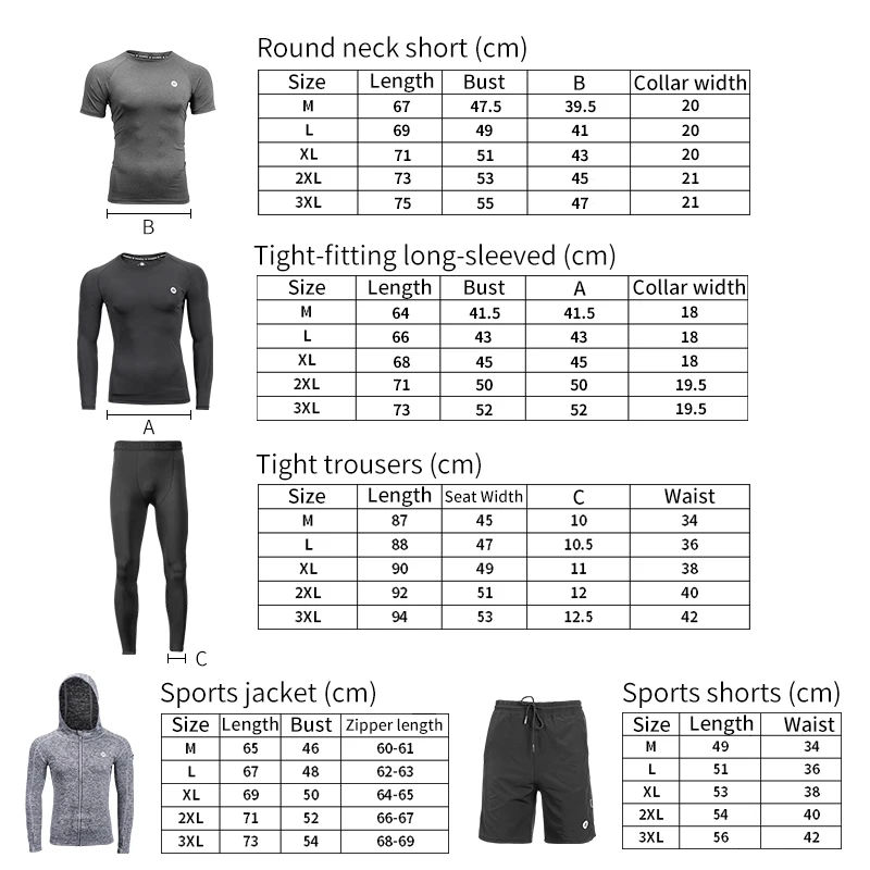 ROCKBROS Running Sets Men\'s Sport Suits Quick Dry Sweat-absorbent Sports Joggers Tracksuits Compression Sport Suits Sport Wear