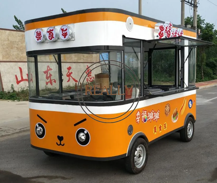 Ice Cream Cart China Mobile อาหารรถเข็น Cafe/กาแฟหยอดเหรียญรถเข็น