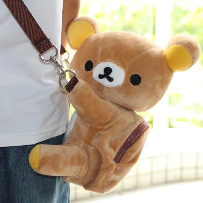 Free Shipping Rilakkuma plush bag kawaii messenger bag cartoon bag for Christmas Gift