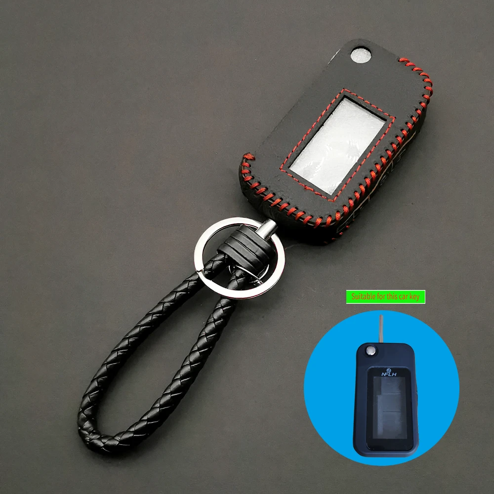 E90 Super Quality Leather Key Case Cover for Starline Alarm Fold E90 E91 E60 E61 E62 Folding Car Flip Remote 