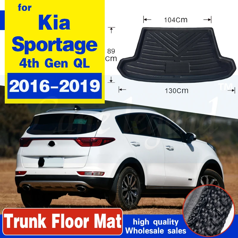 For Kia Sportage QL 2016 2017 2018 2019 Boot Mat Rear Trunk Liner Cargo Floor Tray Carpet Mud Kick Protector Car Accessories