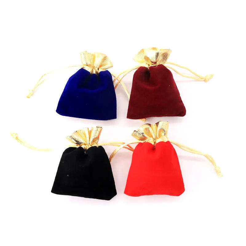 

5Pcs/Lot Small Velvet Bags 7x9 9x12cm Wedding Christmas Gift Bag Earrings Bracelet Jewelry Packaging Bags Drawstring Pouches