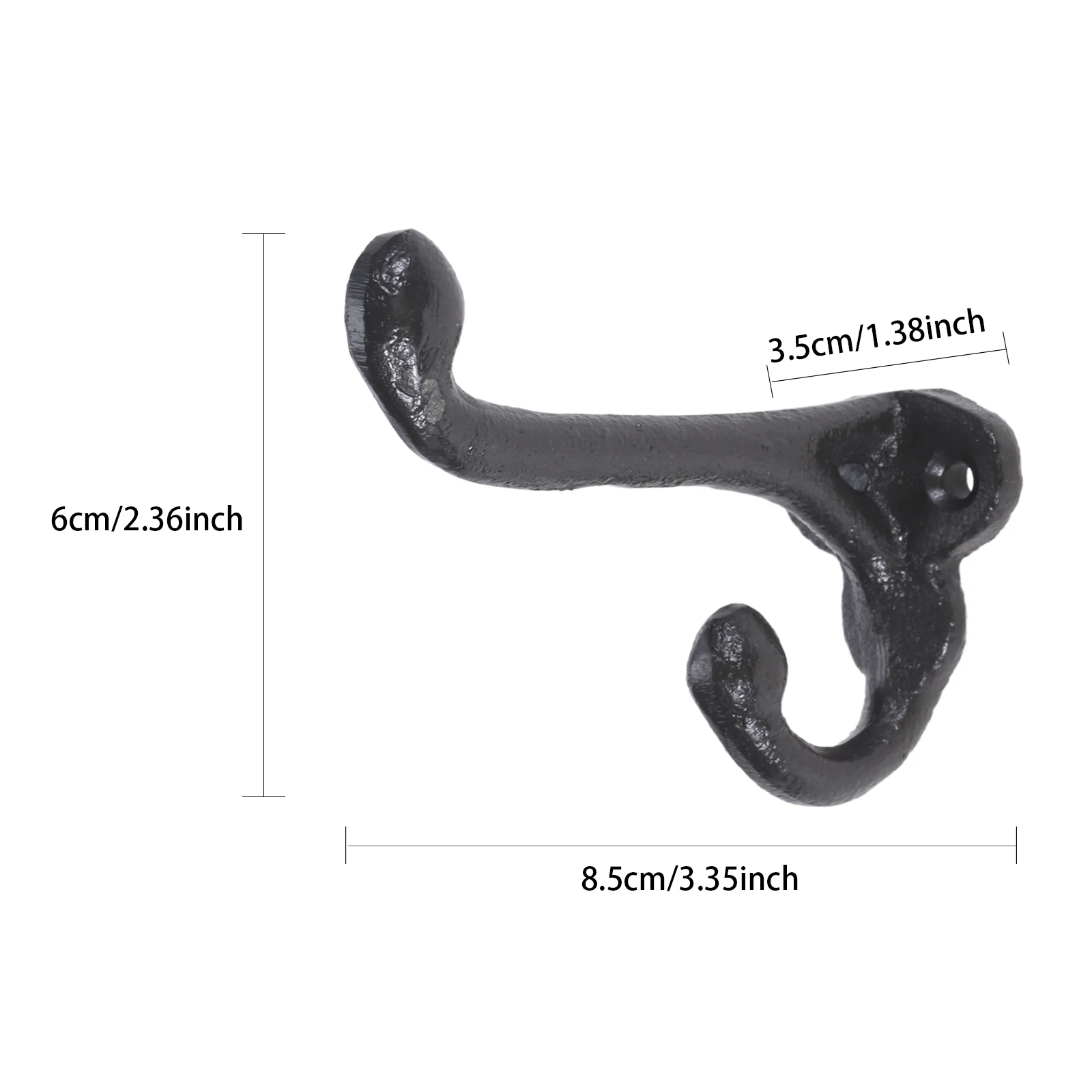 DRELD 1pcs Cast Iron Wall Mounted Hooks Hanger Keys Holder Retro Key Hanger Coat Hat Towels Racks Kitchen Bathroom Accessories