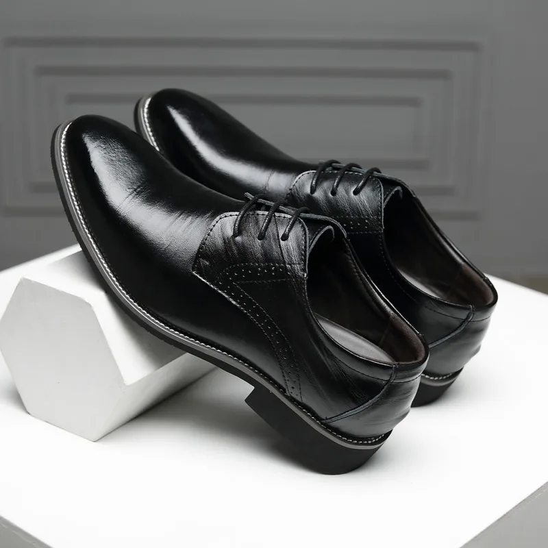 Men Formal Shoes 2020 Spring & Autumn Brand Wedding Dress Shoes Men New Suede Footwear Black Fashion Design Leather Men Shoes