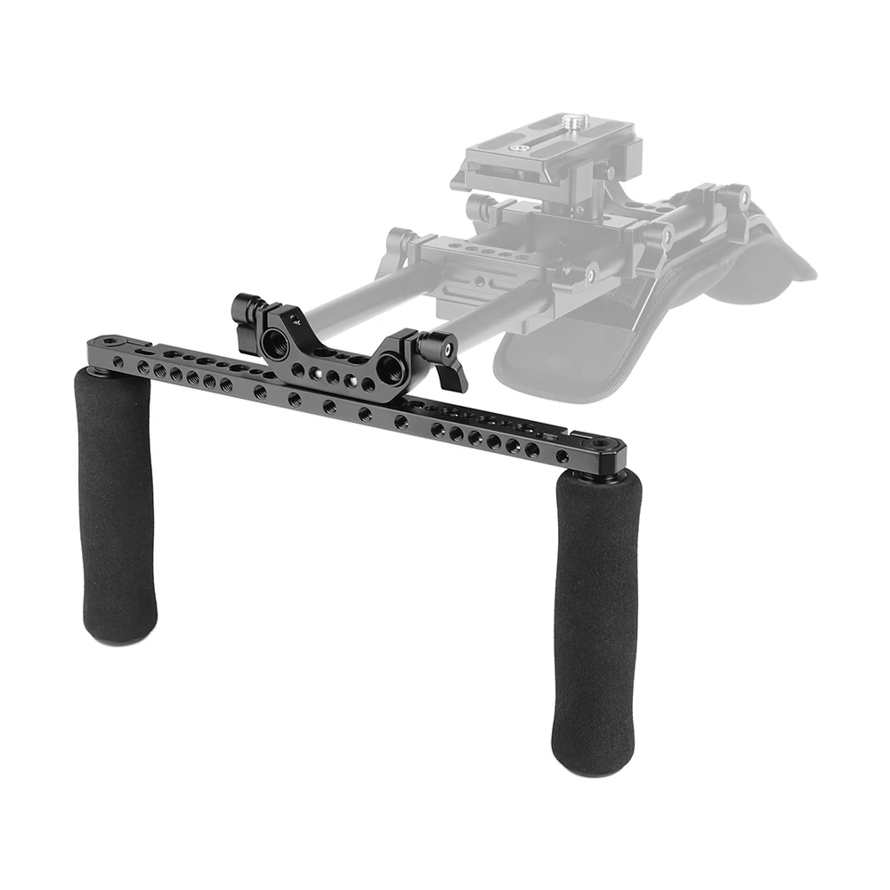 CAMVATE-مقابض إسفنجية عالمية مع قضيب جبن ومحول مشبك قضيب مزدوج 15 مللي متر لكاميرا DSLR ونظام دعم الكتف