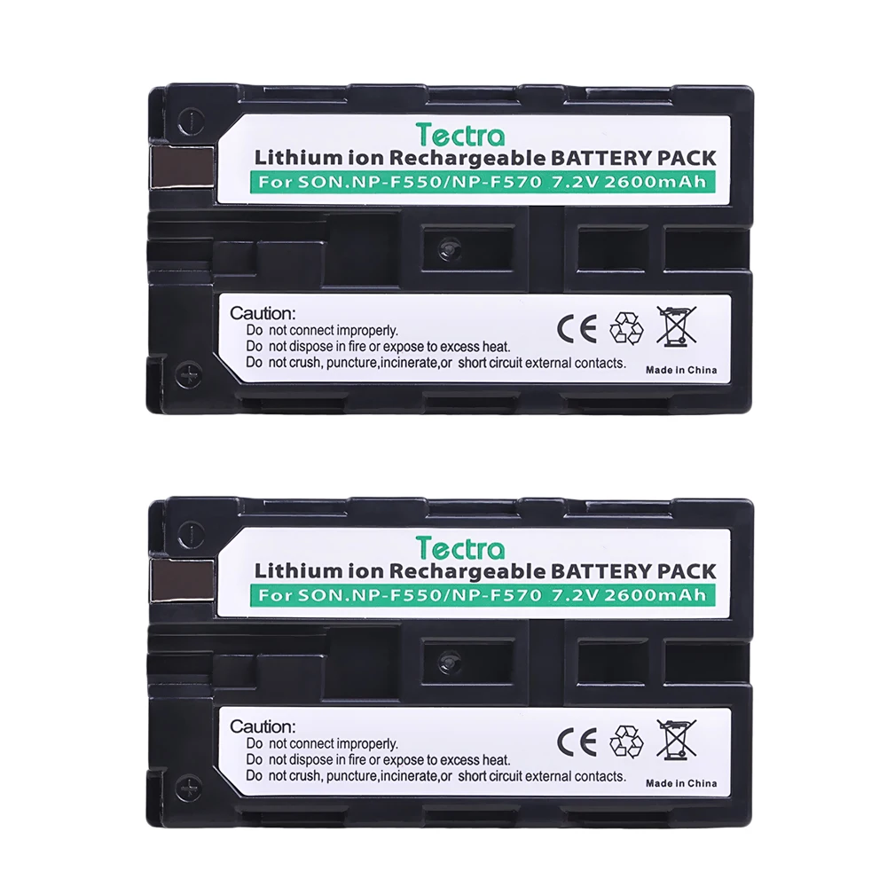 

2pcs 2600mAh NP-F550 NP-F570 NPF550 Camera Battery for Sony NP-F330 NP-F530 NP-F570 NP-F730 NP-F750 CCD-RV100 CCD-TRV81 MVC-FD81