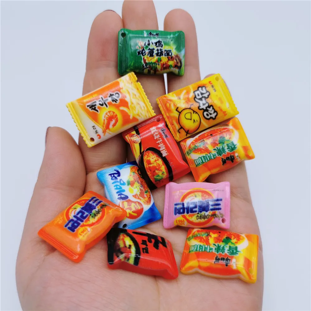 8pcs Slime Filler Simulation Cute Mini Noodles Food Miniature Model Charms for DIY Decoration