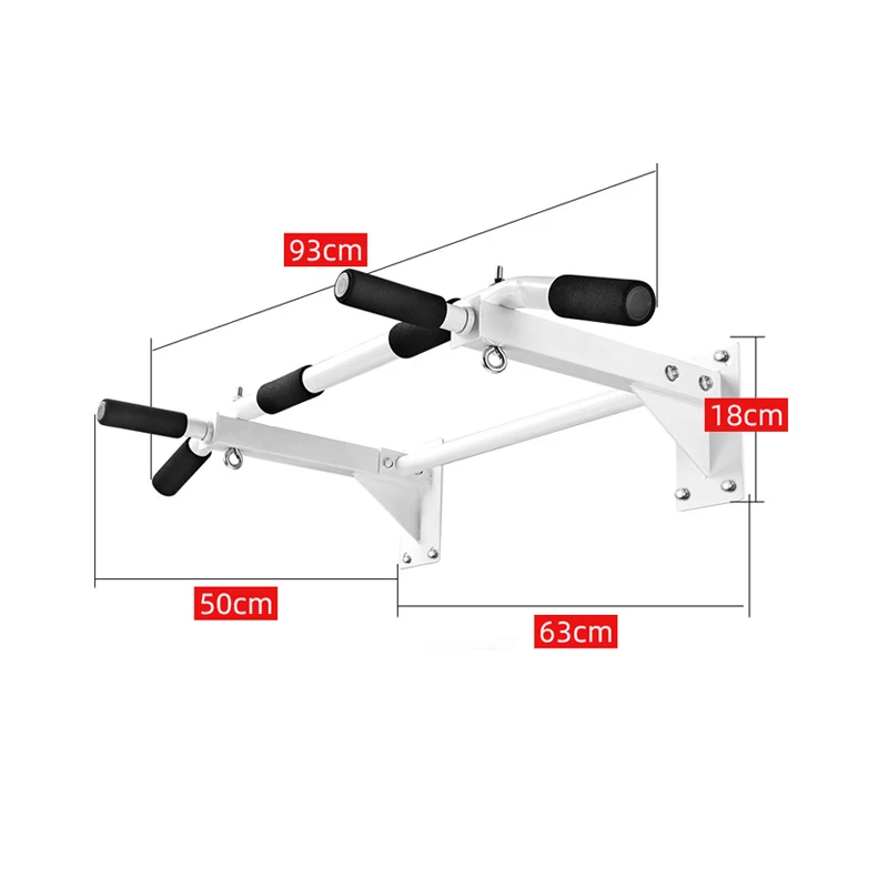 Fitness Wall Mounted Heavy Duty Horizontal Bar Steel Chin-up For Home Gym Indoor Pull Up Training Bar Large Equipment Load 200kg