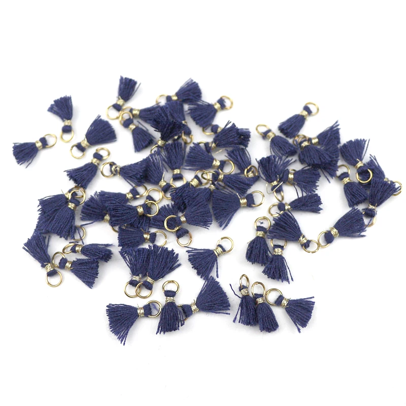 50Pcs 1 Cm Filo di Cotone Mini Nappa Trim Ciondolo Fai da Te Materiali Dei Monili Orecchini Ornamenti Anello Appeso Piccola Frangia trim