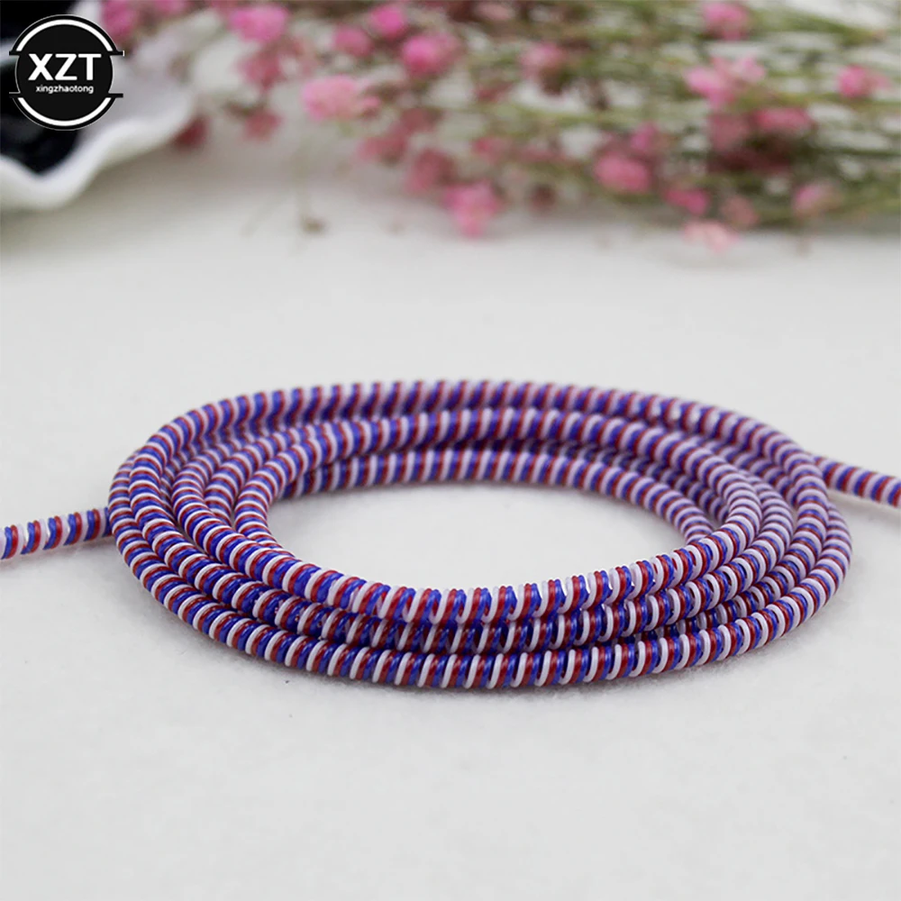 1.4m Color phone Wire Cord Rope Protecto Anti-break spring protection rope for USB Charging Cable earphone Data Bobbin Winder
