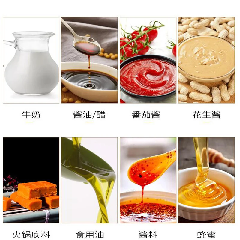 5-500ML น้ําผึ้งซอสมะเขือเทศวางอัตโนมัติเชิงปริมาณเครื่องบรรจุเครื่องชั่งน้ําหนักอัตโนมัติบรรจุเครื่องซีล