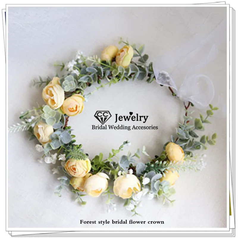 CC Wedding Crown Tiara Wreath Party Beach Accessories for Women Bridal 100% Handmade Seaside Hairwear Girls Headpieces DIY mq046