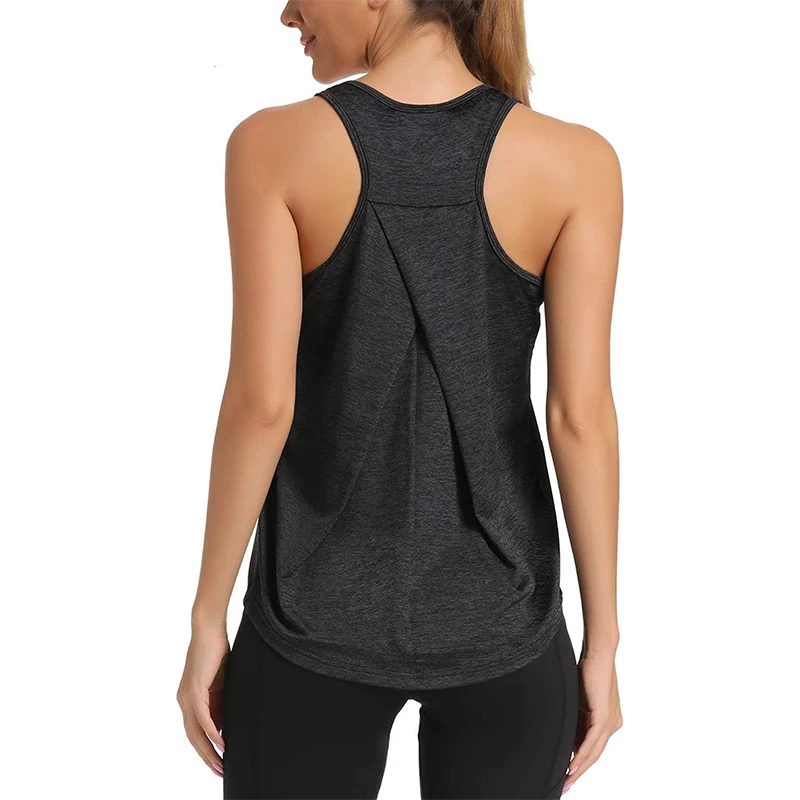 Tank Top Quick Dry Loose design Fitness Vest Women\'s Workout Yoga Top T-Shirts Exercise Sports Vest Gym Clothes