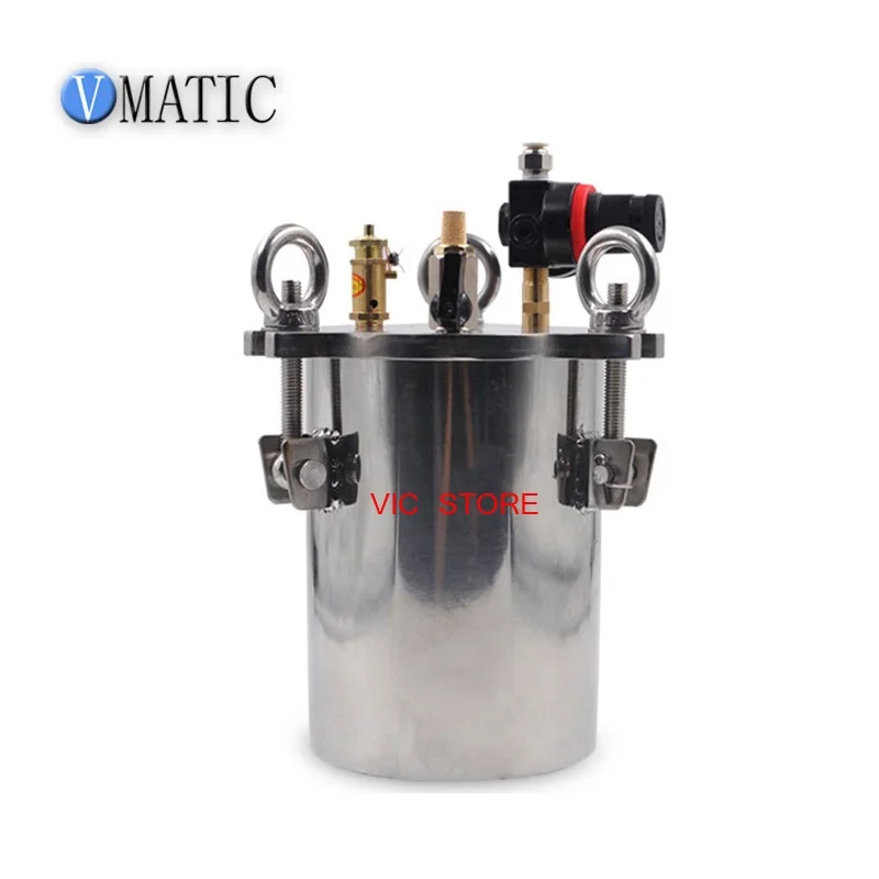 Free Shipping Automatic Glue Dispenser Machine Controller Stainless Steel Pressure Tank 10L With Pneumatic Dispensing Valve