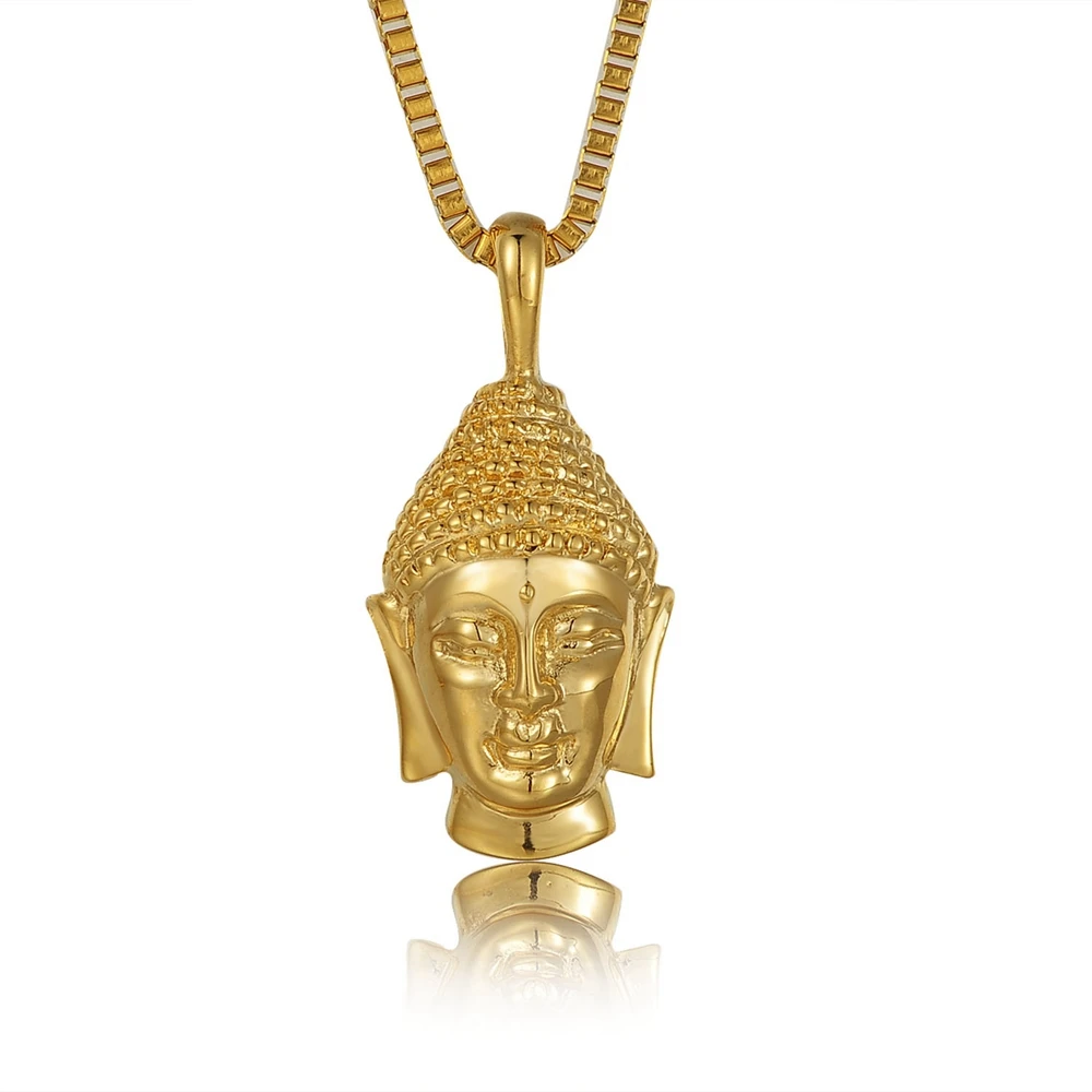 

SDA High Quality Religious Jewelry Charm Buddha Pendant Necklace For Men Women Gold Color India Jewelry