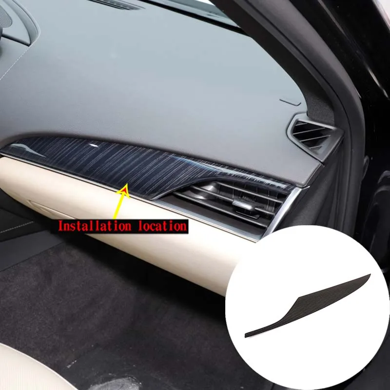 

For Cadillac CT5 car styling real carbon fiber front passenger center control trim sticker car interior modification accessories