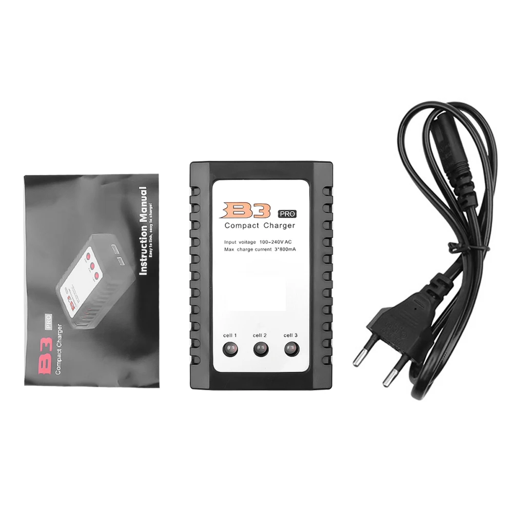 100 - 240V B3 Pro Compact Balance Charger 10W for 2S 3S 7.4V 11.1V Lithium LiPo Battery B3AC for IMAX RC