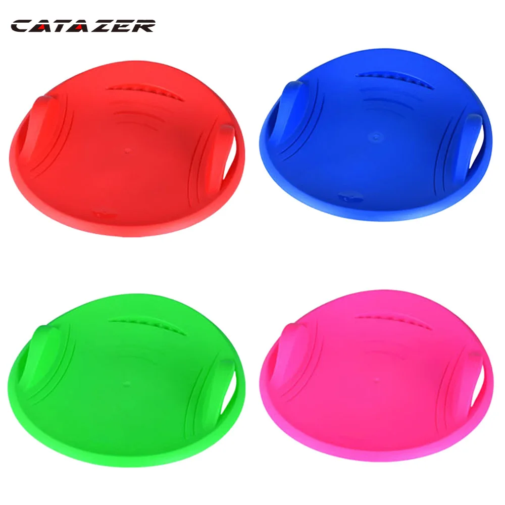 

Catazer 57CM Diameter Children Snow Board Grass Skiing Snowboard Skiing Sleigh Ski Pad Winter Sports Thicken Plastic Snow Board