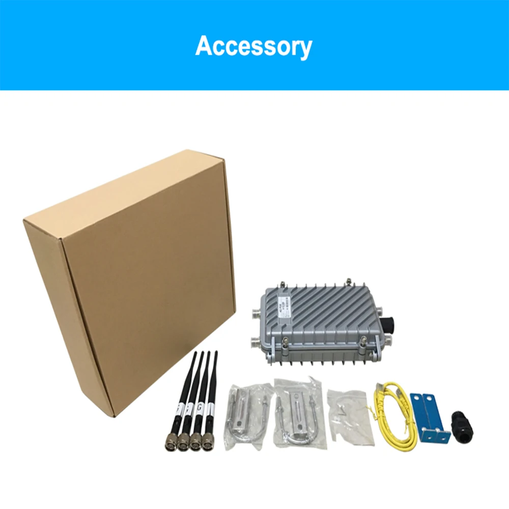 300Mbps Router Luar Ruangan 4G Kartu SIM Portabel Router Nirkabel Kecepatan Tinggi Luar Ruangan 4G LTE Nirkabel AP Wifi Router POE Wifi 2 * 18dBi