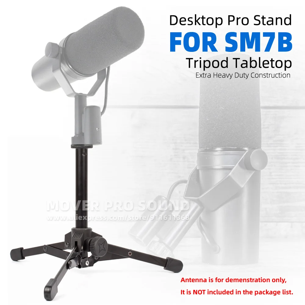 

For Shure SM7B SM 7B 7 B Microphone Stand Extra Heavy Duty Table Top Desktop Mic Hold Tripod Bracket Boom Desk Mount Holder