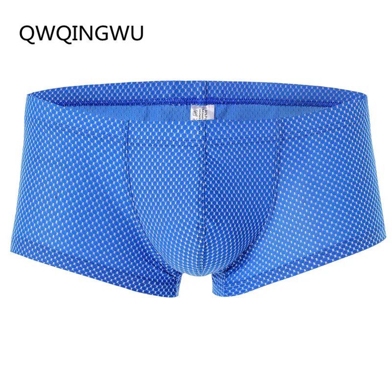 Men Boxers Sexy Underwear Male Dot Pattern Underpants Men Cuecas Tight Low Waist Boxer Shorts Men\'s Underwear Nightwear Trunks