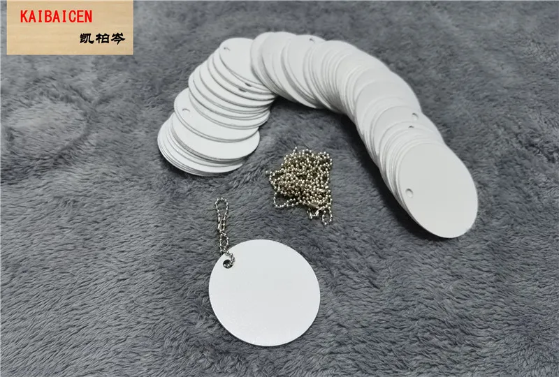 

50SETS Blank Sublimation Metal Pendant Tags Sublimation Ink Transfer paper Both sides printable 15MM-70MM 2D