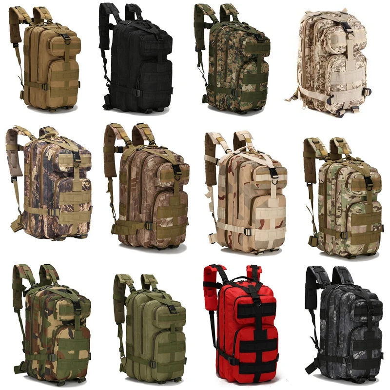 25L Plecak taktyczny 3P Combat Army Outdoor Sports Bag Plecak Kobiety Mężczyźni Camping Wędrówki Wspinaczka Molle Bags