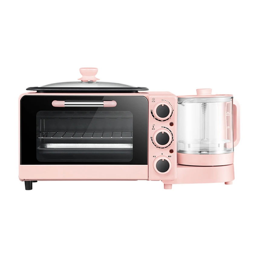 7.8L Electric Breakfast Machine Multifunctional Oven Mini Bread Sandwich Toaster Frying Pan Electric Kettle Boiler with Timer