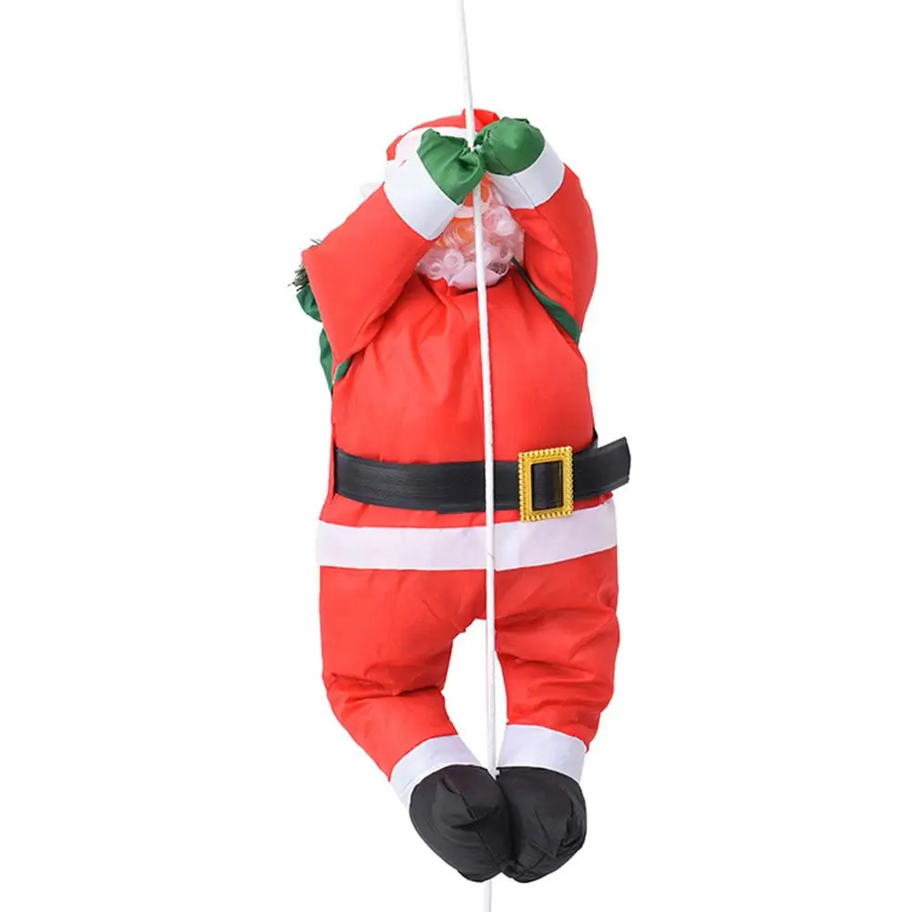 60cm corda de escalada escada papai noel decorações de natal ao ar livre papai noel com barba escalada chaminé boneca pingente presente
