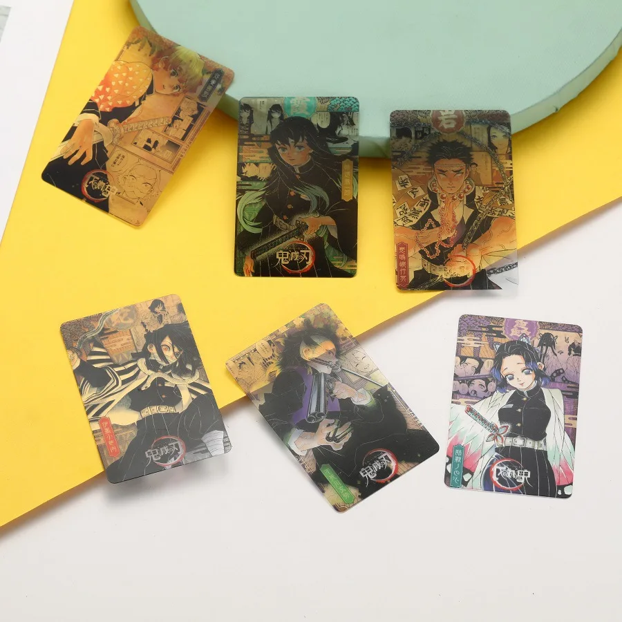 16PCS/Set Anime Demon Slayer Kamado Tanjirou Nezuko Cosplay Prop PVC Transparent Photo Collection Bookmark Card Decorations