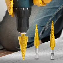 HSS step drill bit set 3-20mm titanium coated #3