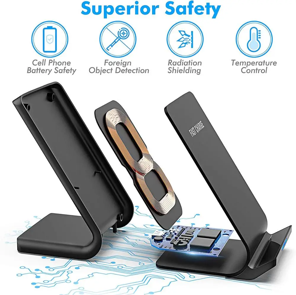 30W Wireless Charger Stand For iPhone 15 14 13 12 11 Pro XS Max XR 8 Samsung S23 S22 S21 Fast Charging Dock Station Phone Holder