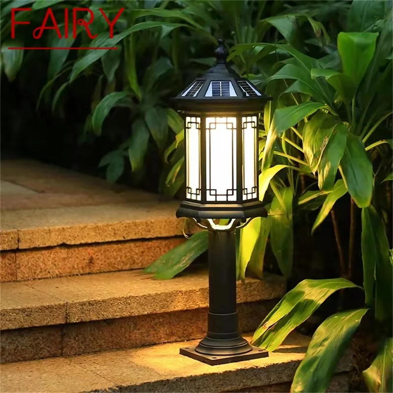 

FAIRY Black Lawn Lamp Outdoor Retro LED Lighting Waterproof Classical for Home Villa Path Garden Solar