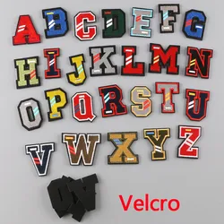 A-Z Letter Patches on Clothes magic paste Patch Military Biker Embroidery Clothing Sticker Applique 26pc Alphabet Diy Logo Brand