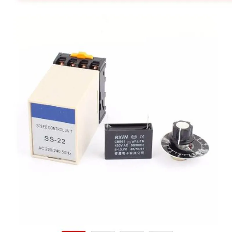 SS-22 20K Control electrical Ohm Potentiometer 1.5uF Capacitor 220V/240V Electric AC Motor Speed Controller